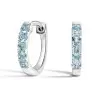 2.75ct Aquamarine Hoop Earrings