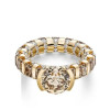 3ct Round Cut Champagne Sapphire Eternity Band Ring
