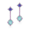 16ctw Oval Cut Aquamarine Drop Earrings