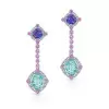 16ctw Oval Cut Aquamarine Drop Earrings