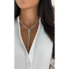 36ctw Round Cut Bolo Statement Necklace