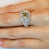 2ct Radiant Cut Yellow Sapphire Pave Engagement Ring