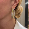 18ctw Cushion Cut Yellow Sapphire Hoop Earrings