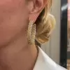 18ctw Cushion Cut Yellow Sapphire Hoop Earrings
