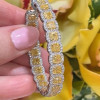 18ctw Cushion Cut Yellow Sapphire Hoop Earrings