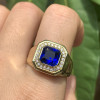 3ct Bezel Princess Cut Bold Men's Ring