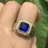 3ct Bezel Princess Cut Bold Men's Ring