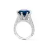 Handmade Round Cut Sapphire Sterling Silver Ring