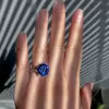 Handmade Round Cut Sapphire Sterling Silver Ring