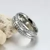 1.25ct Round Cut White Sapphire Eternity Band for Men