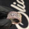 9.75ct Micro-pave Setting Emerald Cut Eternity Band in Rose Gold