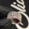 9.75ct Micro-pave Setting Emerald Cut Eternity Band in Rose Gold