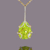 10.2ct Pear Cut Peridot Pendant Necklace
