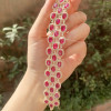 55ctw Halo Oval Cut Ruby Statement Bracelet