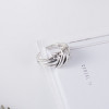 925 Sterling Silver Handmade Interlaced Open Adjustable Ring