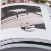 925 Sterling Silver Handmade Stacking Rope Black Sapphire Ring