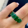 38ctw Emerald Cut Emerald/Ruby Eternity Ring