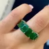 38ctw Emerald Cut Emerald/Ruby Eternity Ring