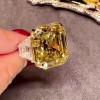 14ct Asscher Cut Yellow Sapphire Three-stone Engagement Ring