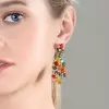 20ctw Multicolor Sapphire Statement Drop Earrings