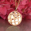 Flush Set Multicolor Sapphire Starry Pendant Necklace