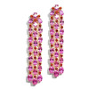 Peridot and Orange Sapphire Fringe Chandelier Earrings