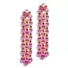Peridot and Orange Sapphire Fringe Chandelier Earrings
