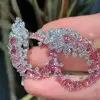 Nature Inspired 14ctw Pink Sapphire Statement Earrings