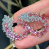 Nature Inspired 14ctw Pink Sapphire Statement Earrings