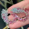 Nature Inspired 14ctw Pink Sapphire Statement Earrings
