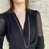 40ctw Oval Cut Multicolor Sapphire Long Rope Necklace