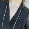 40ctw Oval Cut Multicolor Sapphire Long Rope Necklace