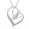 Handmade Sterling Silver Mom&Baby Horse Necklace
