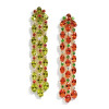 Peridot and Orange Sapphire Fringe Chandelier Earrings