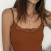 6ct Emerald Cut Birthstone Detachable Drop Link Necklace