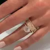 2.73ct Round Cut White Sapphire 2pcs Bridal Set in Rose Gold