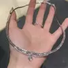 Princess Cut White Sapphire Choker Necklace