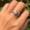 2.7ct White Sapphire Vine Wrapping Engagement Ring