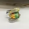 8.4ct Watermelon Tourmaline Intertwined Cocktail Ring
