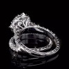 4ct Halo Round Cut White Sapphire Bridal Set