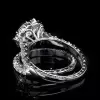 4ct Halo Round Cut White Sapphire Bridal Set