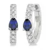 8.35ct Unique Pear-shaped  Sappire Hoops