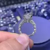 Handmade 2.5 CT Paved Round Brilliant Cut Ring