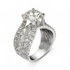 3.2ct Round Cut White Sapphire Engagement Ring