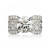 3.2ct Round Cut White Sapphire Engagement Ring