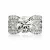 3.2ct Round Cut White Sapphire Engagement Ring