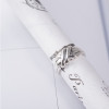 925 Sterling Silver Handmade Interlaced Open Adjustable Ring