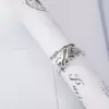 925 Sterling Silver Handmade Interlaced Open Adjustable Ring