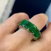 38ctw Emerald Cut Emerald/Ruby Eternity Ring