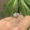 3.5ct Radiant Cut White Sapphire Engagement Ring